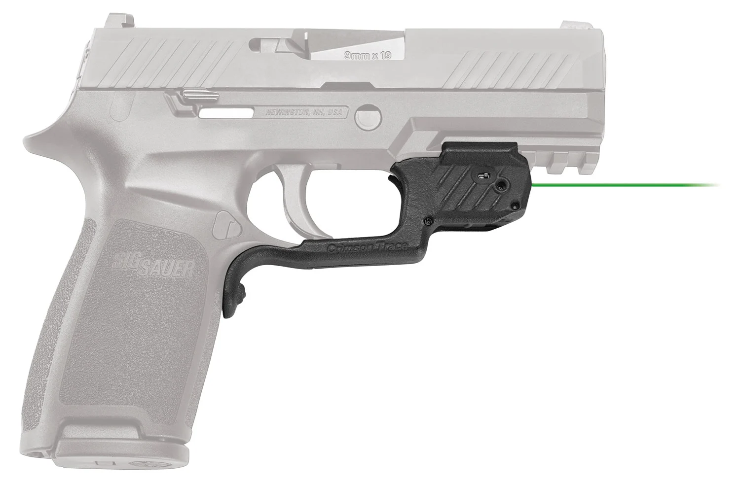 Crimson Trace 0177801 Laserguard Fits Sig P320 (Except Subcompact)/M17/M18, Green Laser Black Polymer