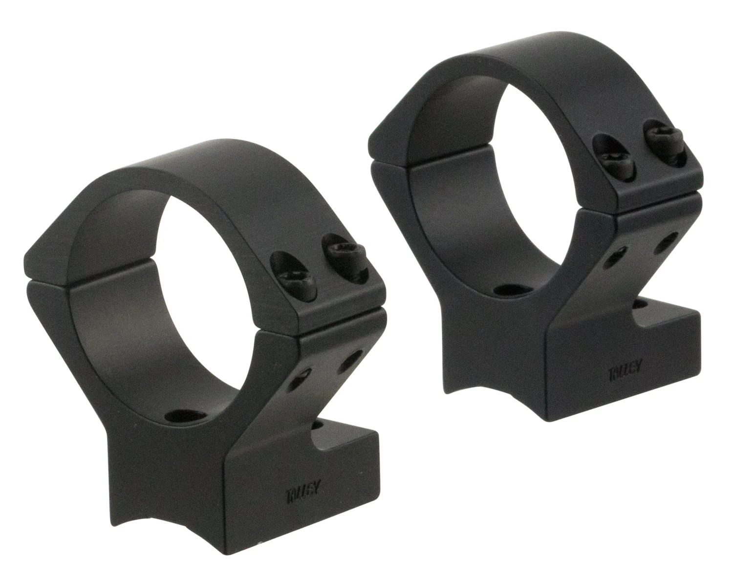 Talley 940725 Scope Mount/Ring Combo Black Anodized 1" Tube Savage Round Receiver with AccuTrigger (110 Series/A17/A22) Medium Rings