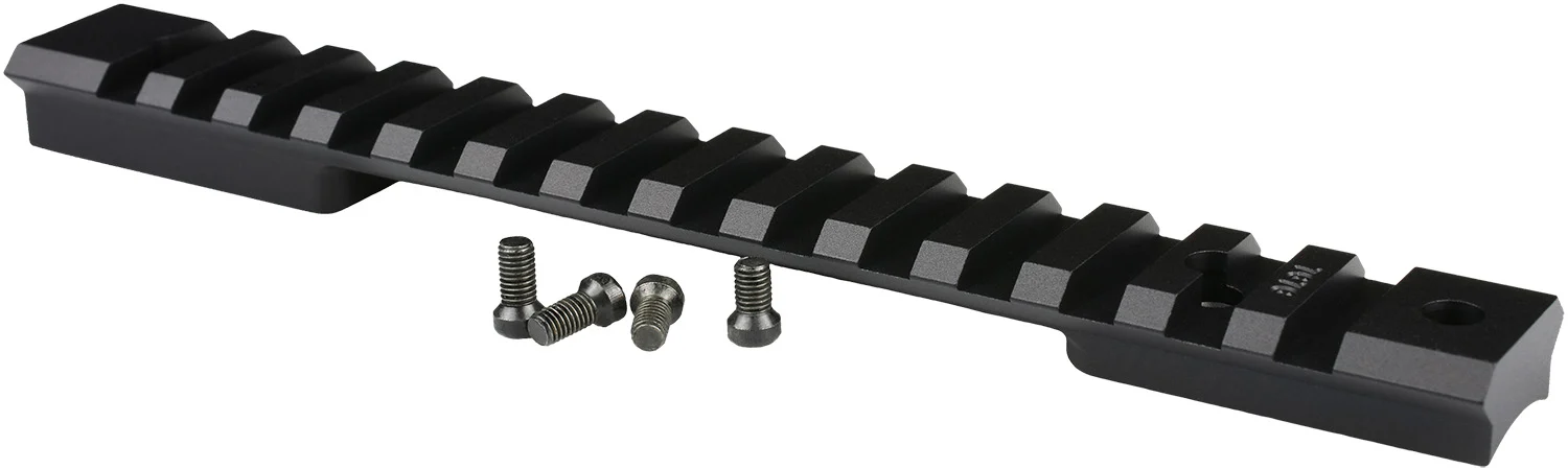 Warne 7676M Mountain Tech Tactical Rail Black Anodized Aluminum Winchester Model 70/Marlin XL-7 Long Action, 0 MOA