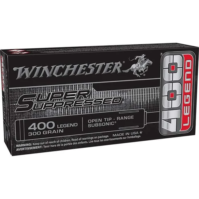 WINCHESTER SUPER SUPPRESSED 400 LEGEND OPEN TIP 300G 20RD BX 200RD CS