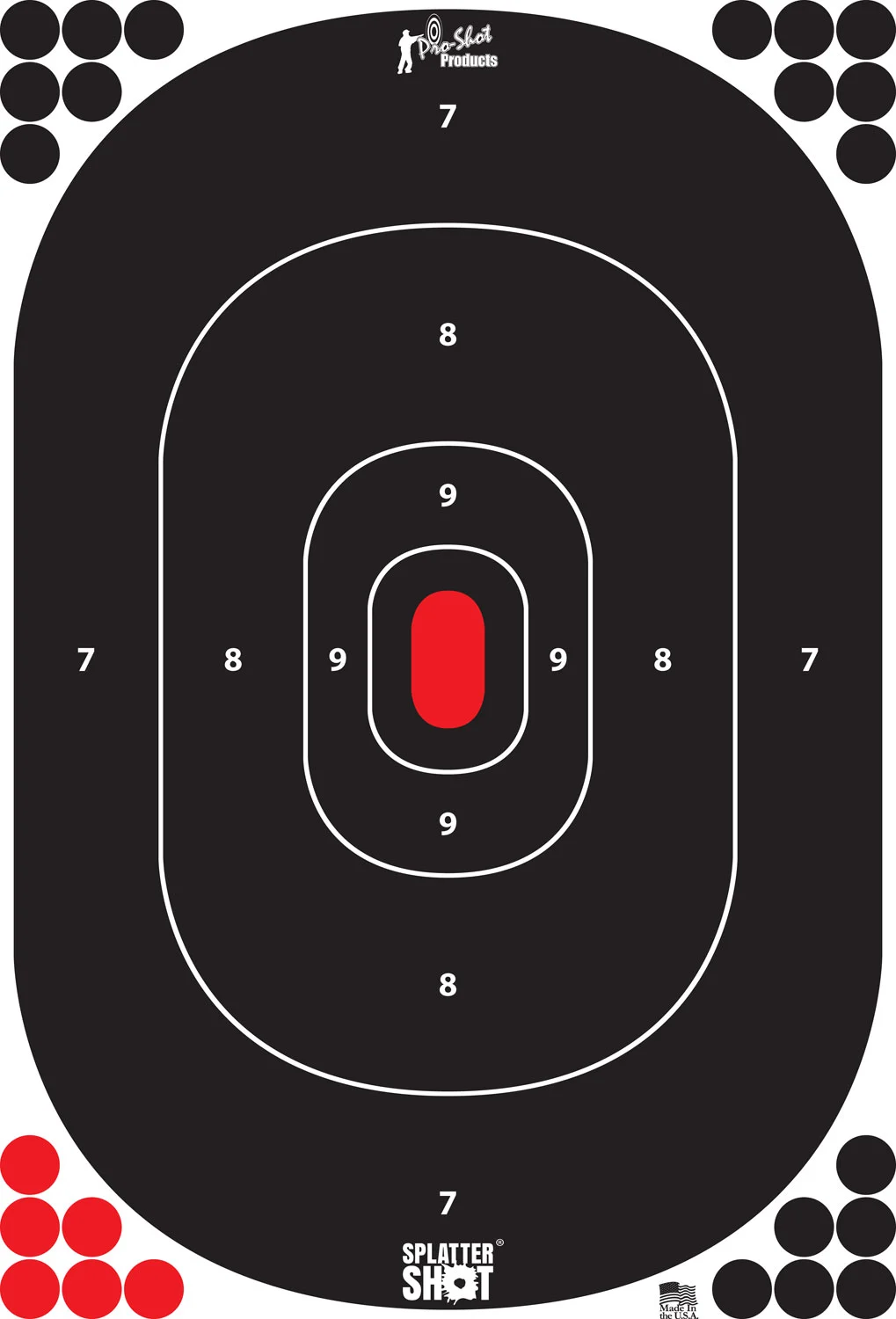 Pro-Shot SILHIN5PK SplatterShot Self-Adhesive Paper Black/Red 12"x17" Silhouette 5 Pack