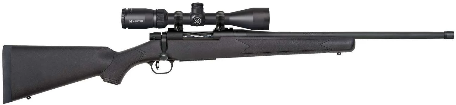 MOSSBERG PATRIOT 400 LEGEND RIFLE 20" T.B. BLACK SYNTHETIC, 4RD, VORTEX 3-9X40 SCOPE