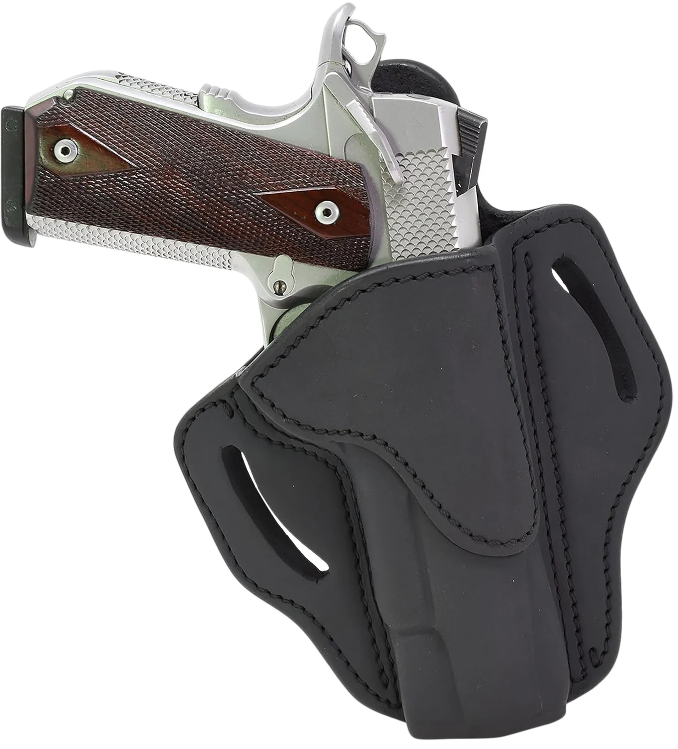 1791 Gunleather BH1SBLR BH1 OWB 01 Stealth Black Leather Belt Slide Fits 4-5" 1911