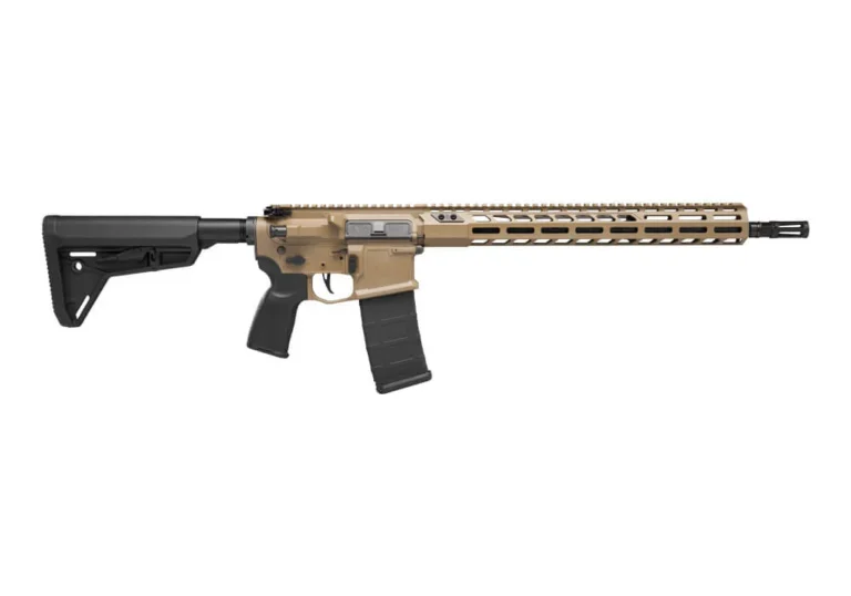 SIG SAUER M400 SDI FDE 5.56 RIFLE, 16" W/ RAIL, MAGPL STOCK, FLATBLDE TRIGGER