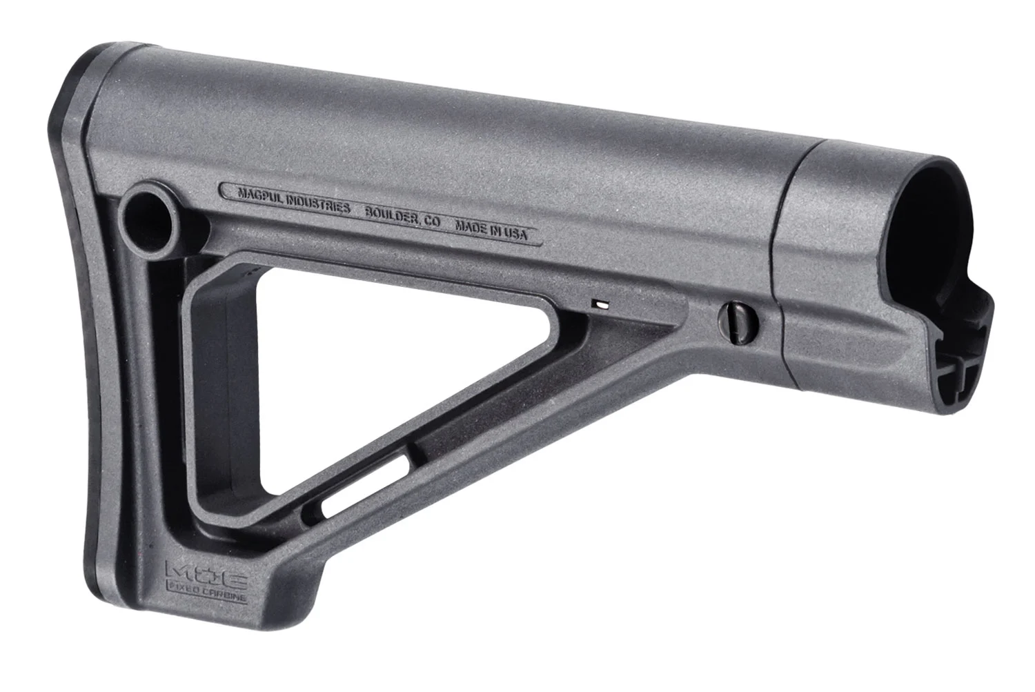 Magpul MAG480-GRY MOE Carbine Stock Fixed Stealth Gray Synthetic for AR-15, M16, M4 with Mil-Spec Tube (Tube Not Included)