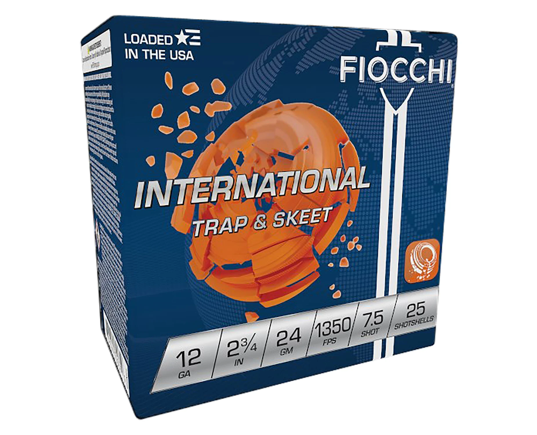 Fiocchi 12IN2475 Exacta Target International Trap & Skeet 12Gauge
