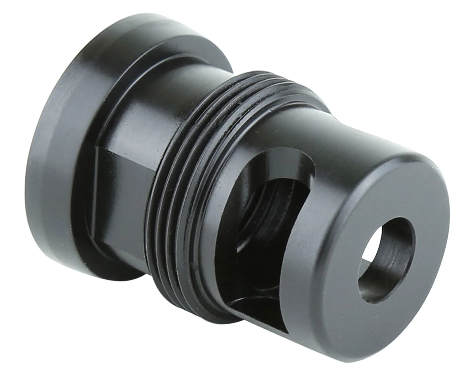 Griffin Armament TMM762 Taper Mount Minimalist Black 17-4 Stainless Steel with 5/8"-24 tpi Threads, 1.34" OAL & 1.07" Diameter for 30 Cal