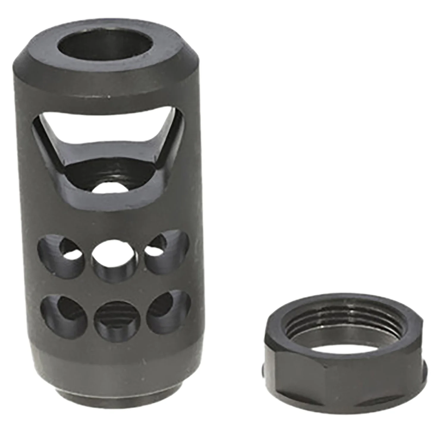 Ruger 90641 American Ranch Muzzle Brake fits American Ranch .450 Bushmaster/ Marlin Lever-Action .45-70 Govt, Alloy Steel w/Matte Black Finish, 11/16"x24 Threads, 2.20" OAL x 1" Diameter