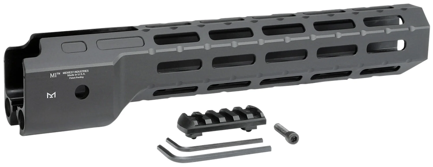 Midwest Industries MICRPC9 Combat Ruger PC9 M-Lok Handguard Black Hardcoat Anodized 6061-T6 Aluminum 12"