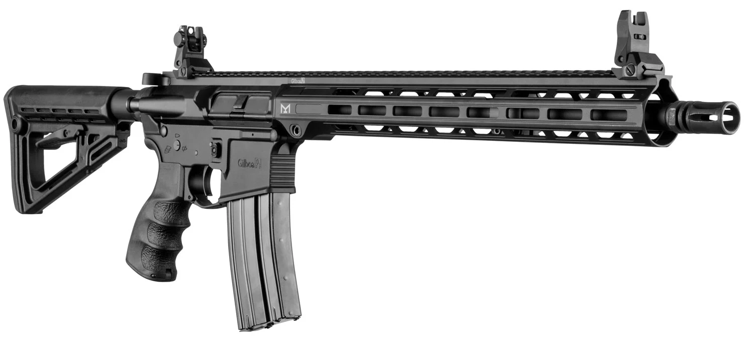 Gilboa G16556SAB Carbine 5.56x45mm NATO 30+1 16" Barrel, Nitride Finished Receiver & Bolt Carrier Group, Black Adjustable Stock, Black Polymer Grip