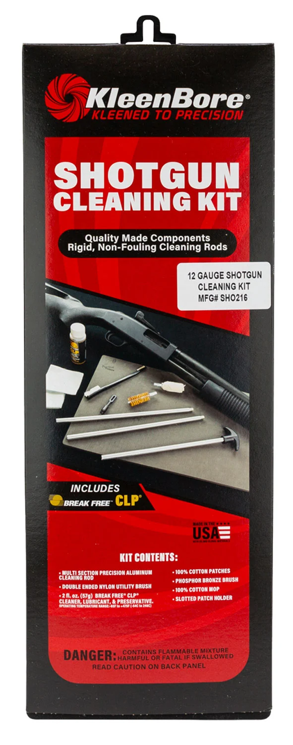 KleenBore SHO216 Classic Cleaning Kit 12 Gauge Shotgun