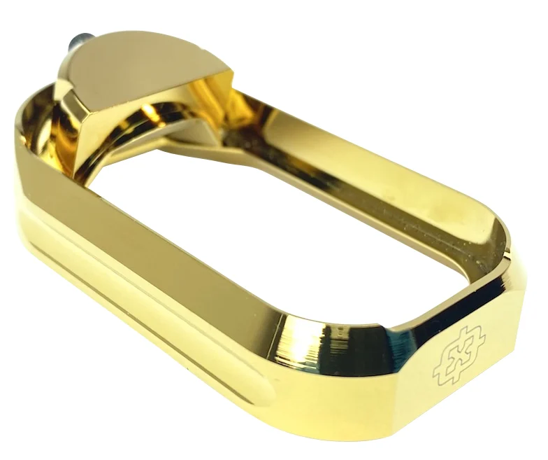Cross Armory CRGFMWGD Flared Magwell Compatible w/Glock Gen1-3 Gold Anodized Aluminum