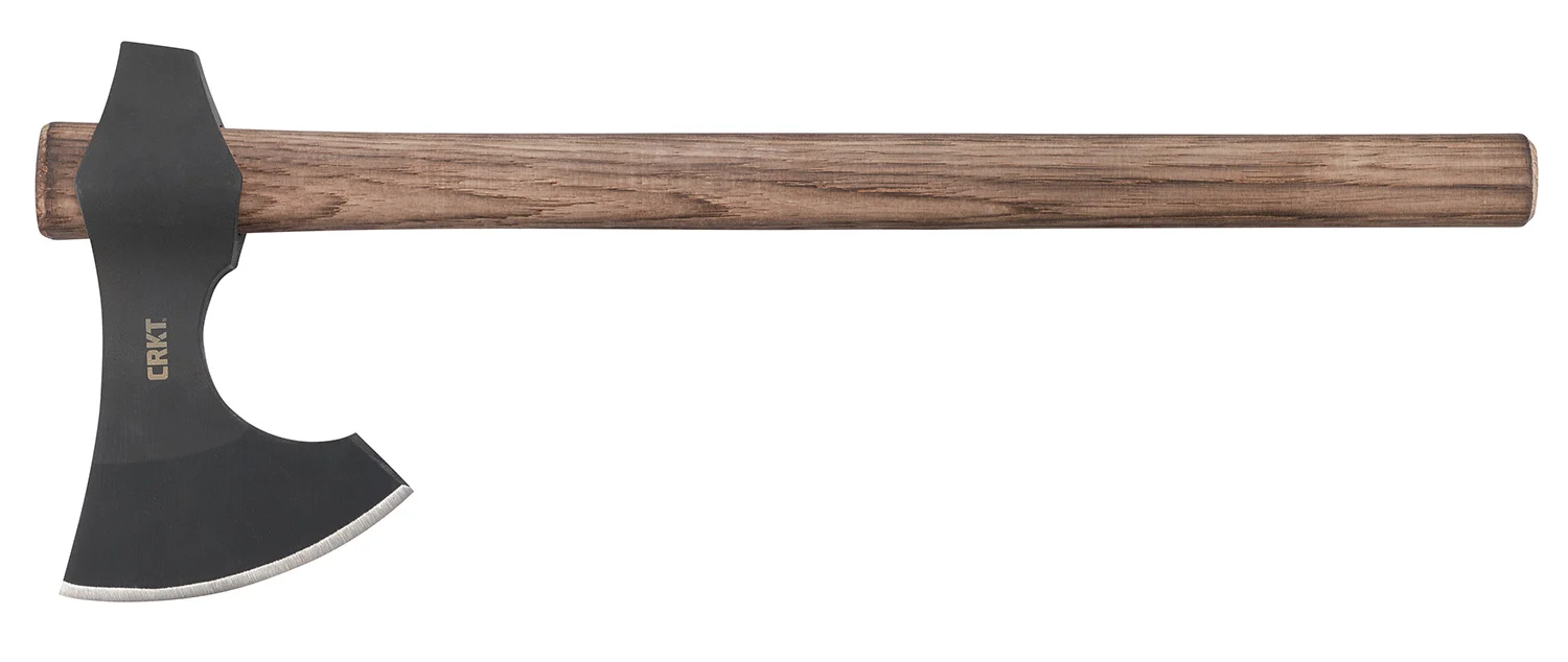 CRKT 2736 Berserker 4.65" Blade 1055 Carbon Steel Blade/Tennessee Hickory Handle 19" Long Axe w/Hammer