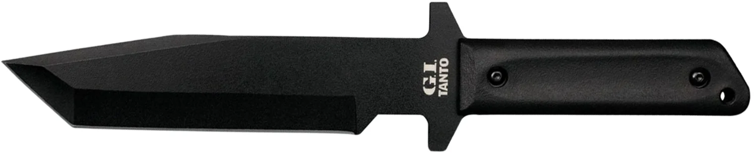 Cold Steel CS80PGTK G.I. 7" Fixed Tanto Plain Black Rust Resistant Finish 1055 Carbon Steel Blade/Black Polypropylene Scales Handle Includes Sheath