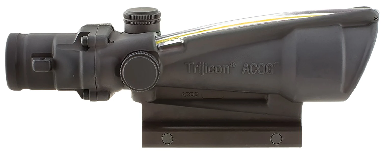 Trijicon 100146 ACOG Matte Black 3.5x35mm Illuminated Amber Chevron .223/5.56 BDC Reticle
