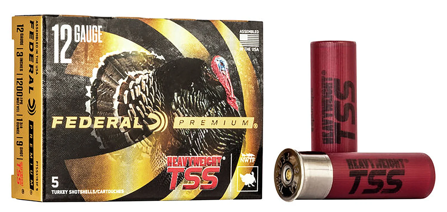 Federal PTSSX193F9 Premium Turkey Heavyweight TSS 12Gauge 3" 1 3/4oz 9Shot 5 Per Box/50 Case