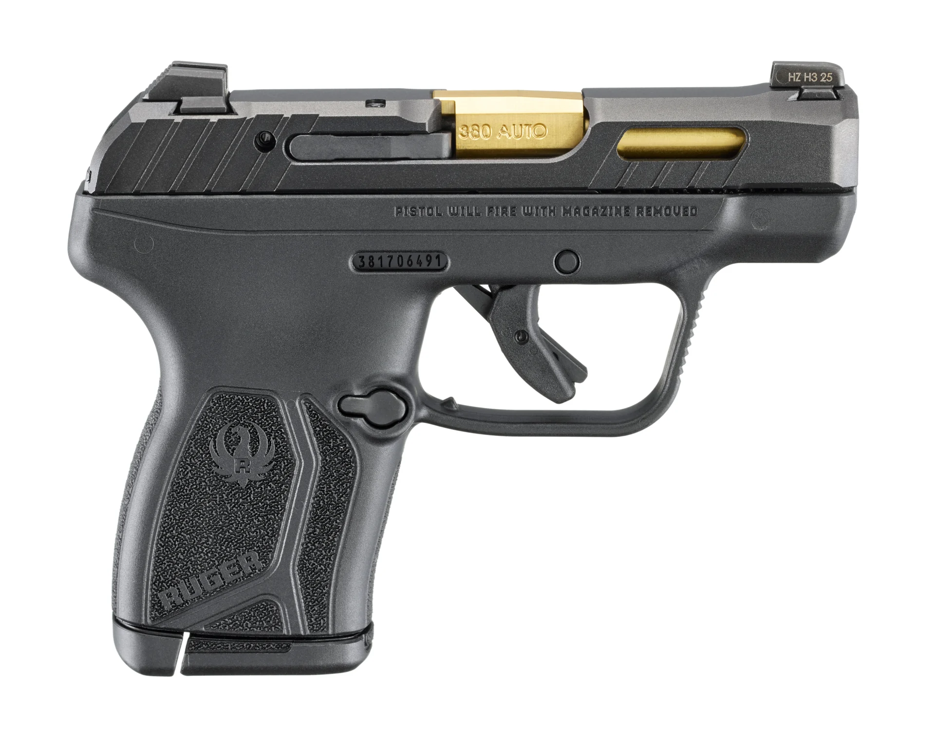 RUGER LCP MAX 380ACP BLK/GOLD MS