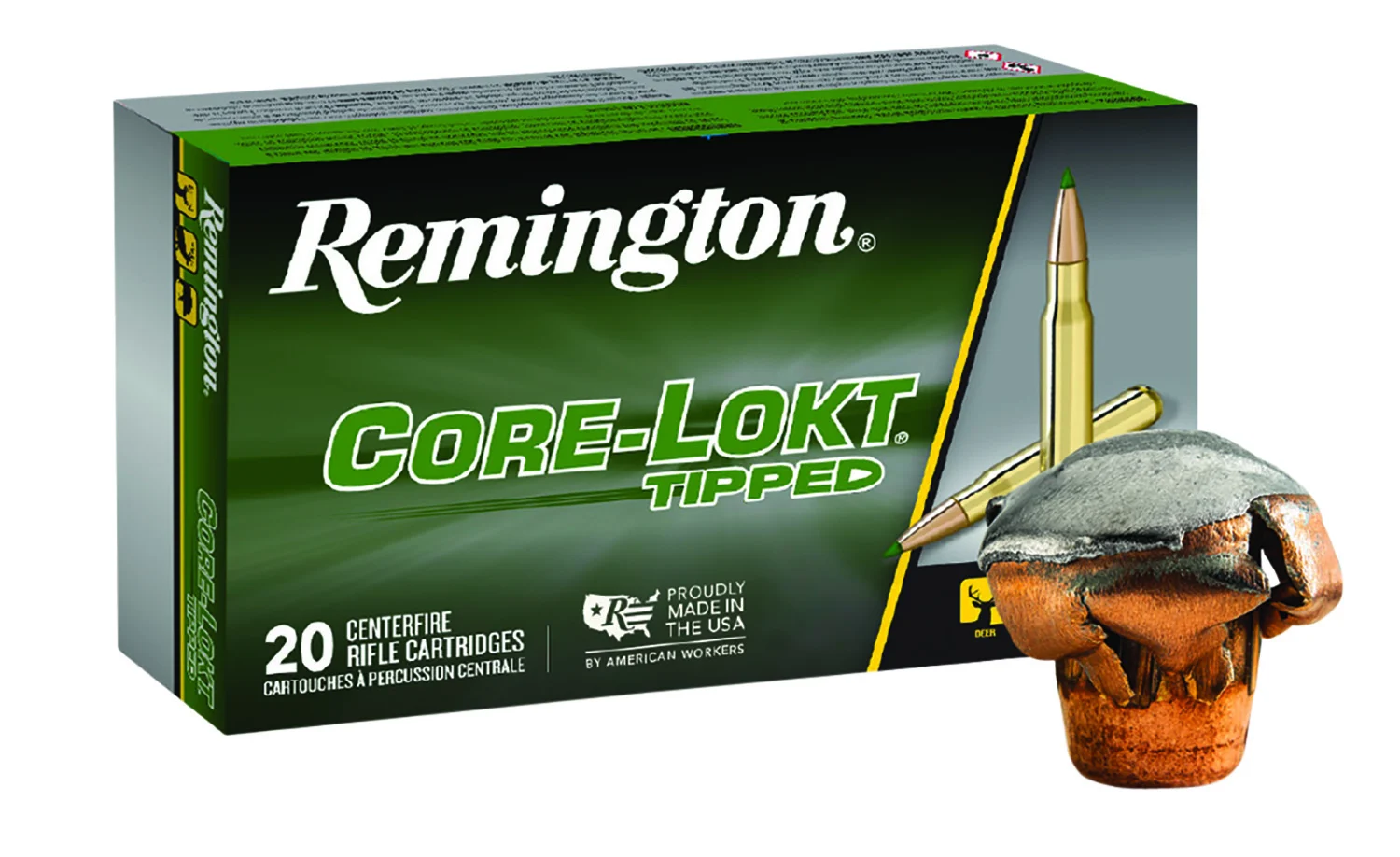 Remington Ammunition 29035 Core-Lokt Tipped 30-06Springfield 165gr Core-Lokt Tipped 20 Per Box/10 Case