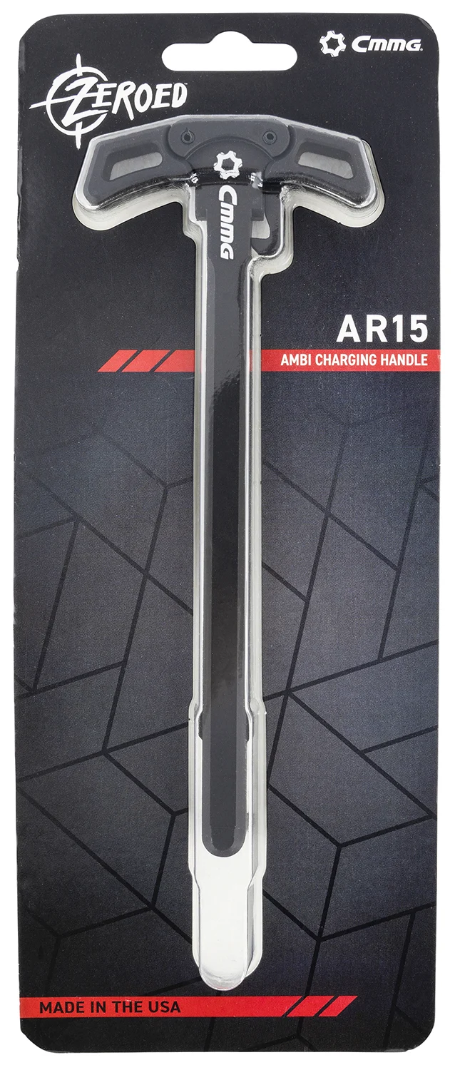 CMMG 55BA5A4 Charging Handle Zeroed Ambidextrous 7075-T6 Aluminum for AR-15 Platform