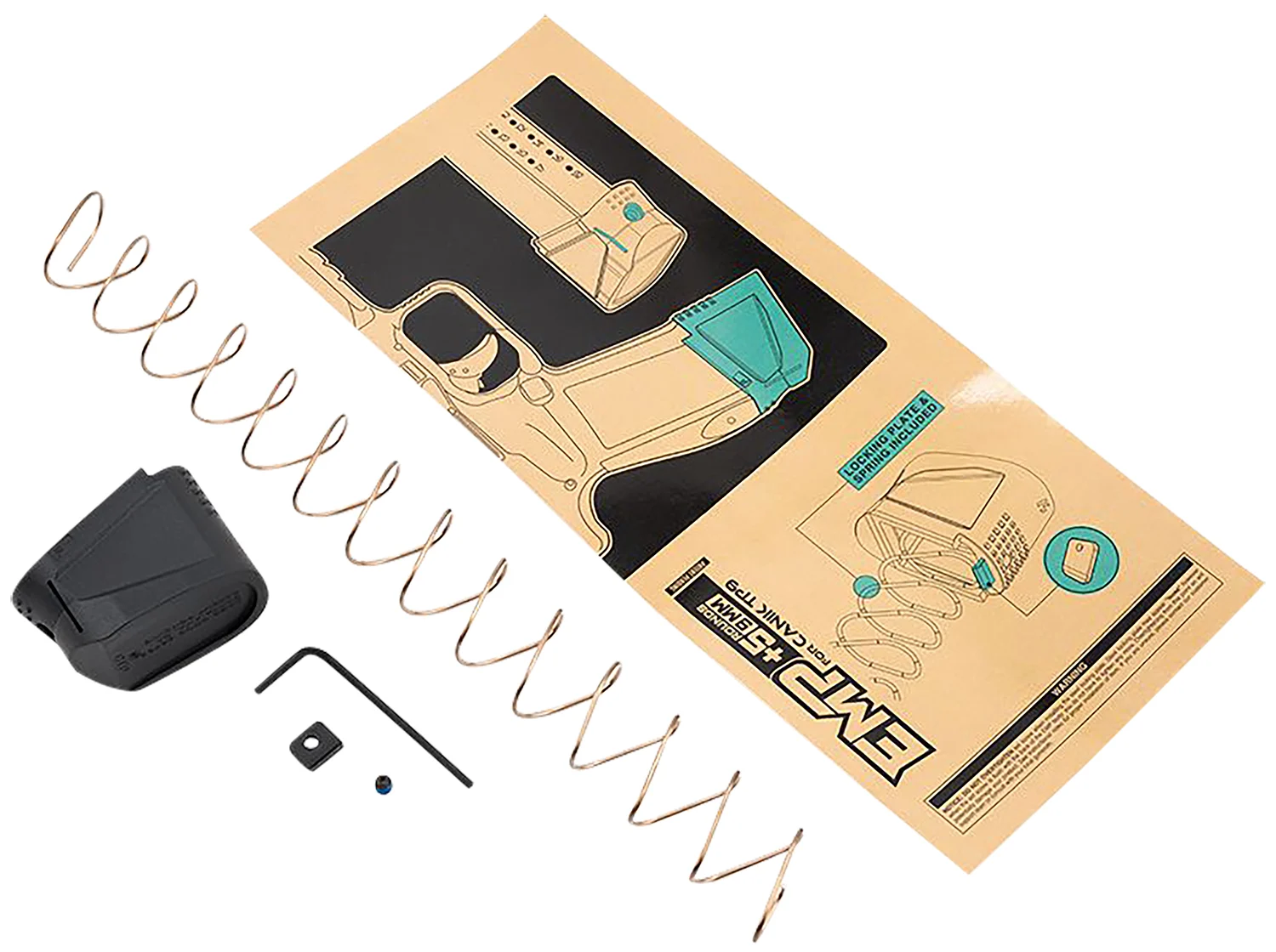 Strike Industries EMPCTP9 Magazine Extension Kit +5rd Made of Black Polymer for Most Canik TP9