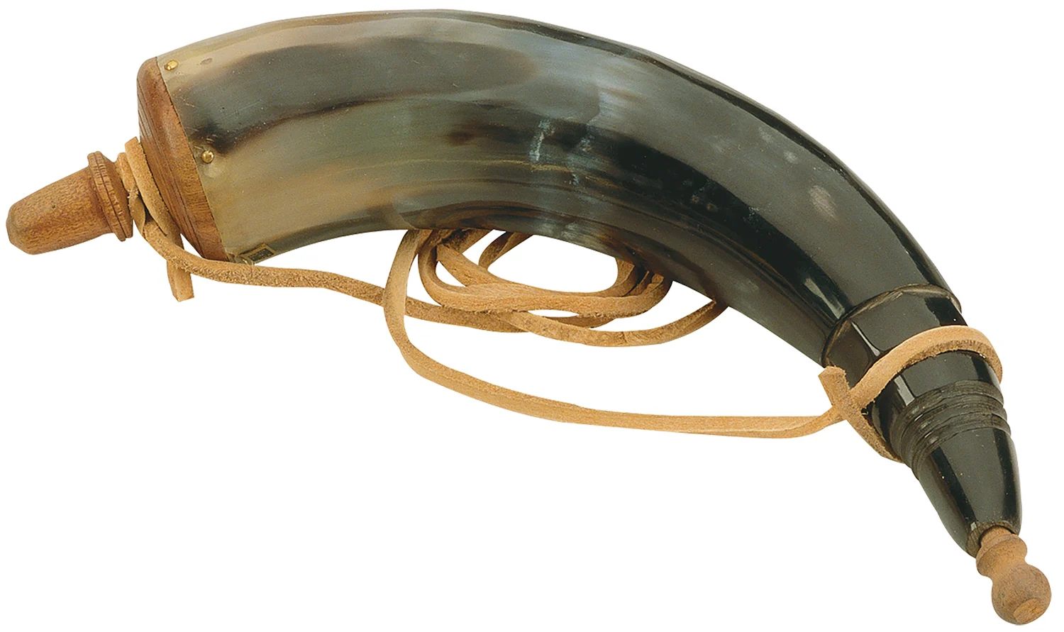 Traditions A1252 Authentic Powder Horn with Sling and Wood Cap