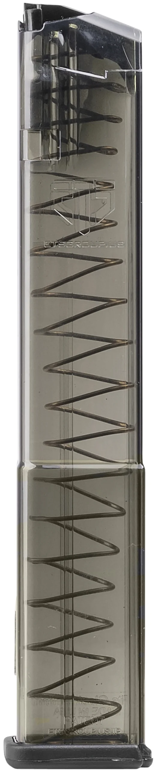 ETS Group SMKGLK17 Pistol Mags 17rd Standard 9mm Luger Compatible w/ Glock 19/26/45/18/19X/34 Smoke Polymer