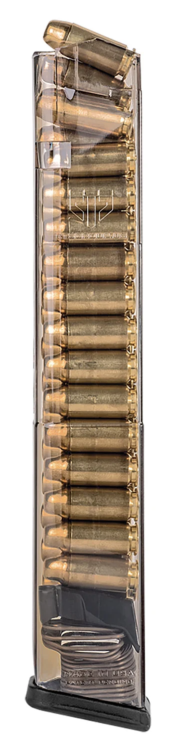ETS Group SMKGLK22210 Pistol Mags 30rd Extended 40 Cal Compatible w/Glock 22/23/24/27/35 Smoke Polymer