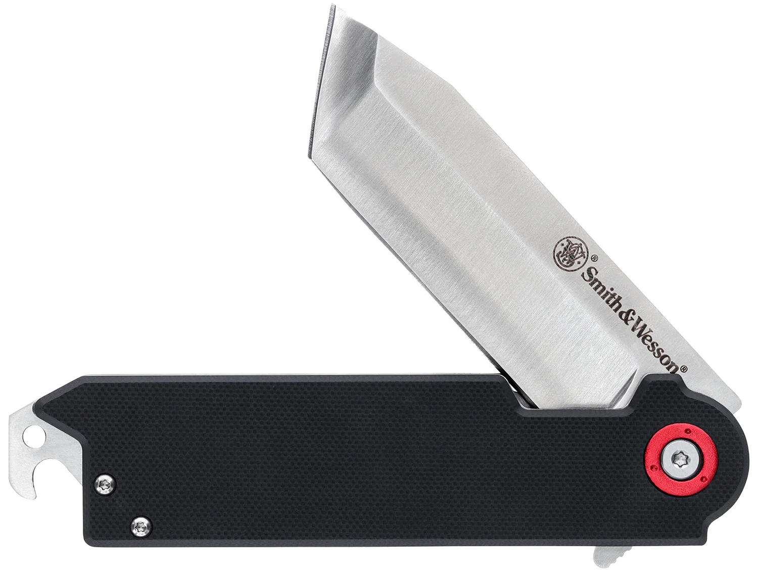 Smith & Wesson Knives 1193144 Big Benji 3.50" Folding Plain Stainless Steel Blade 4.25" Black