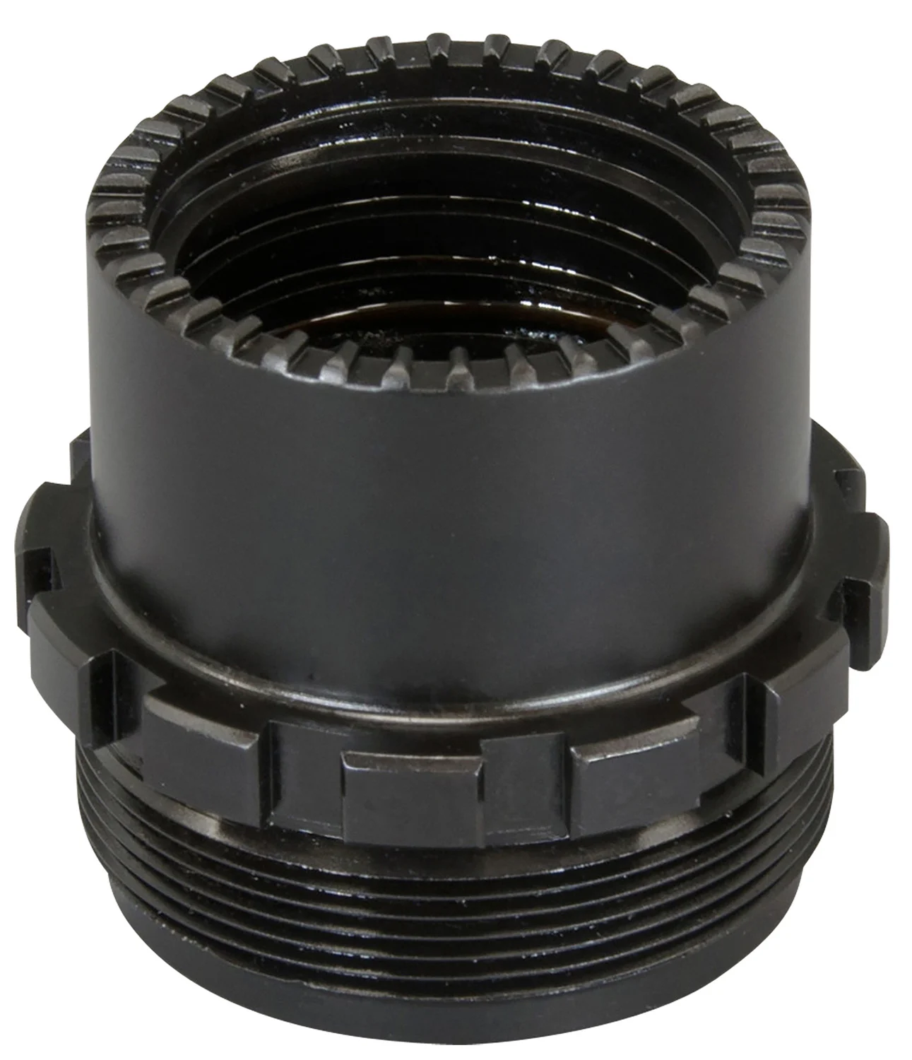 Yankee Hill 3060 Phantom QD Adapter 1-3/8"-24 tpi, Black Stainless Steel