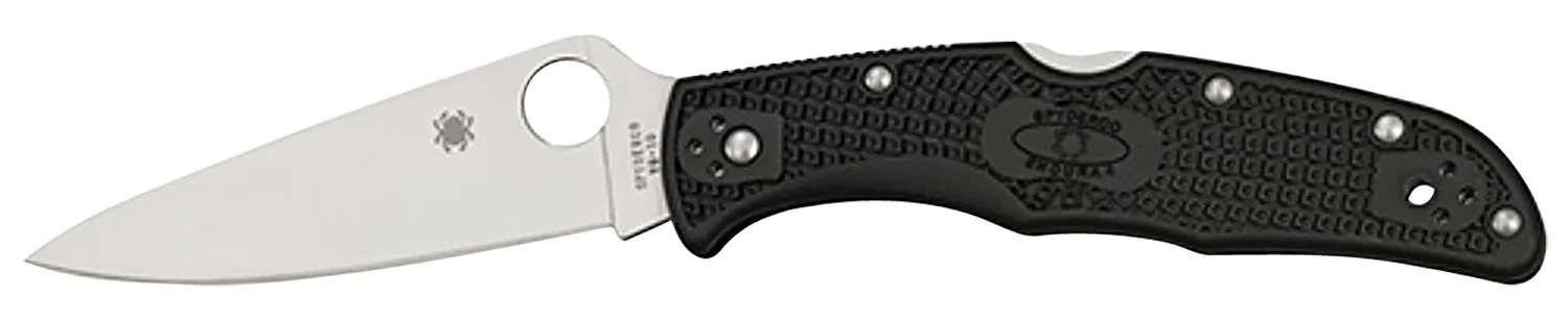 Spyderco C10FPBK Endura 4 Lightweight 3.75" Folding Plain Satin VG-10 SS Blade/Purple Bi-Directional Texturing FRN Handle Includes Pocket Clip