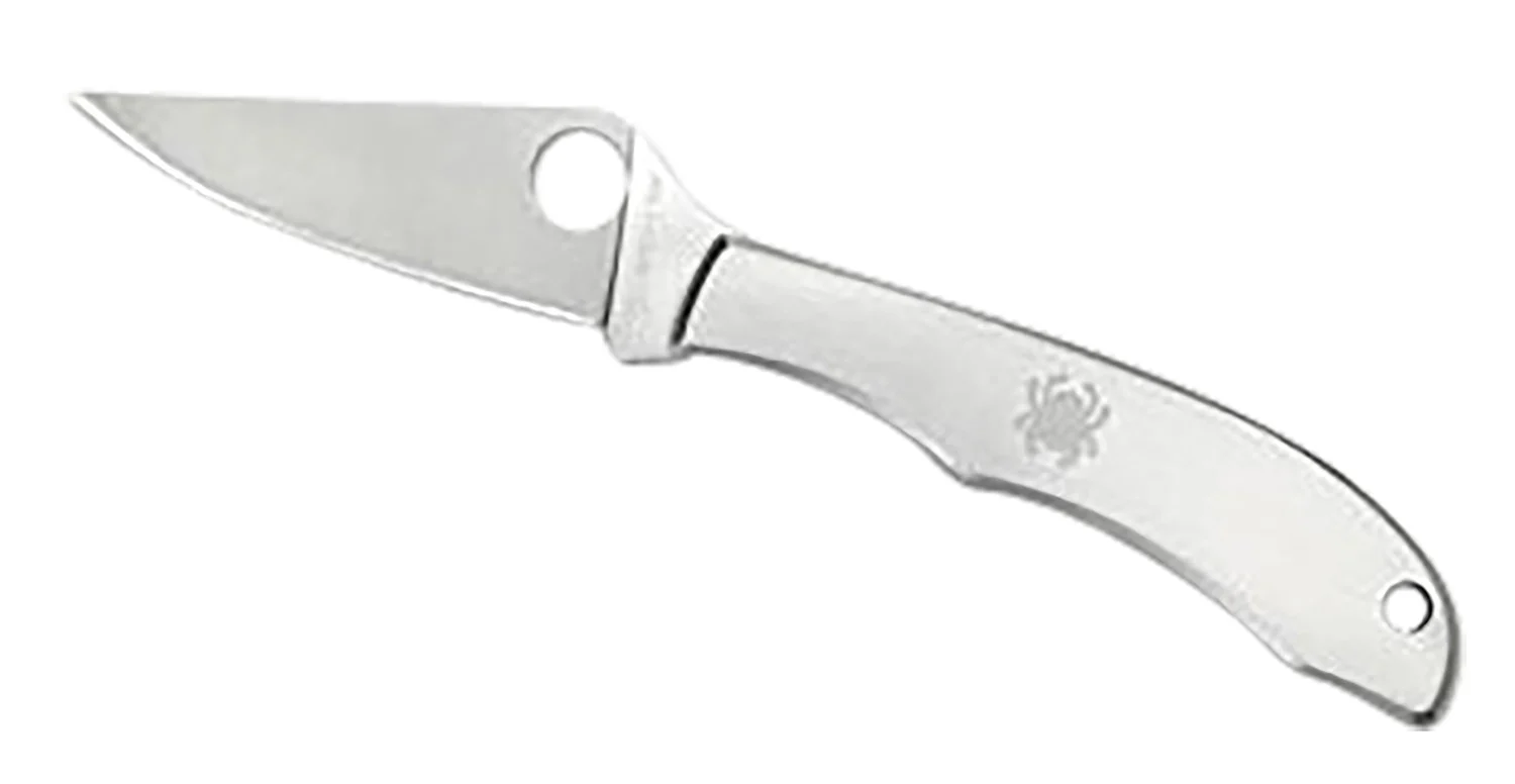 Spyderco C137P Honeybee 1.63" Folding Plain Satin 3Cr13MoV SS Blade/ Satin Stainless Steel Handle