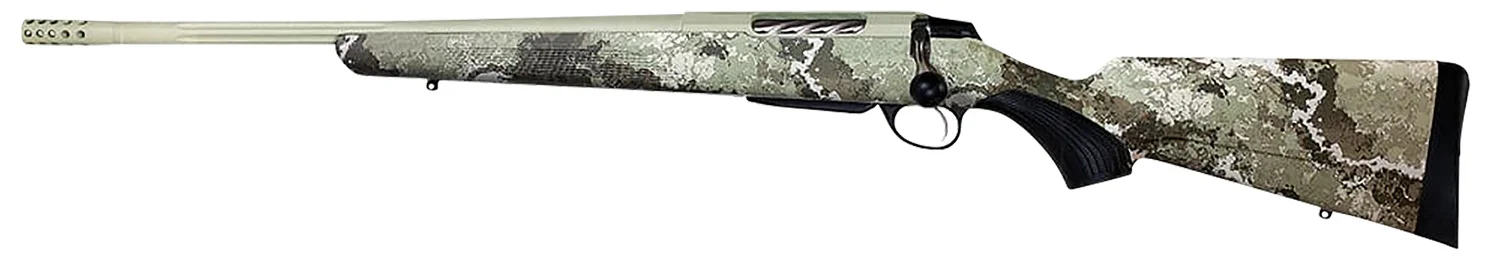 Tikka JRTXVA418 T3x Lite 270 Win 3+1 22.40" Fluted/Threaded, Desert Verde Cerakote Barrel/Rec, Veil Alpine Synthetic Stock, Interchangeable Grip, Muzzle Brake Left Hand