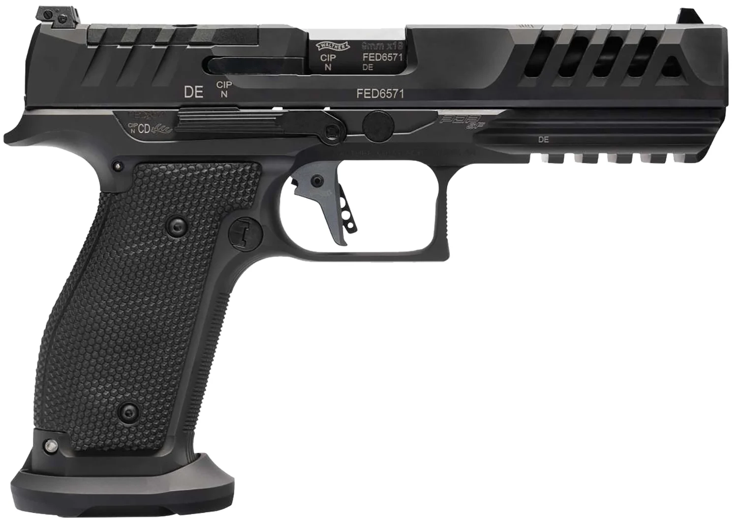 Walther Arms 2880024 PDP Match SF Full Size Frame 9mm Luger 10+1