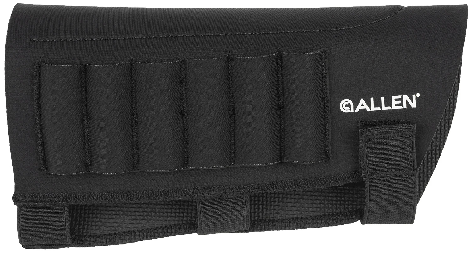 Allen 18427 Buttstock Shell Holder Black Neoprene 223-300 Win Magnum 6rd Velcro Mount