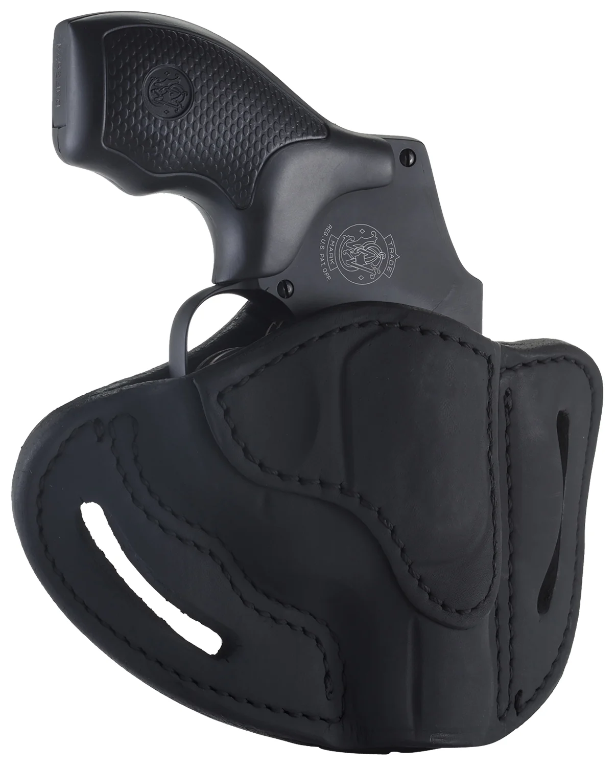 1791 Gunleather RVHX1SBLR RVHX-1 OWB Size 01 Stealth Black Leather Belt Slide, J-Frame, Right Hand