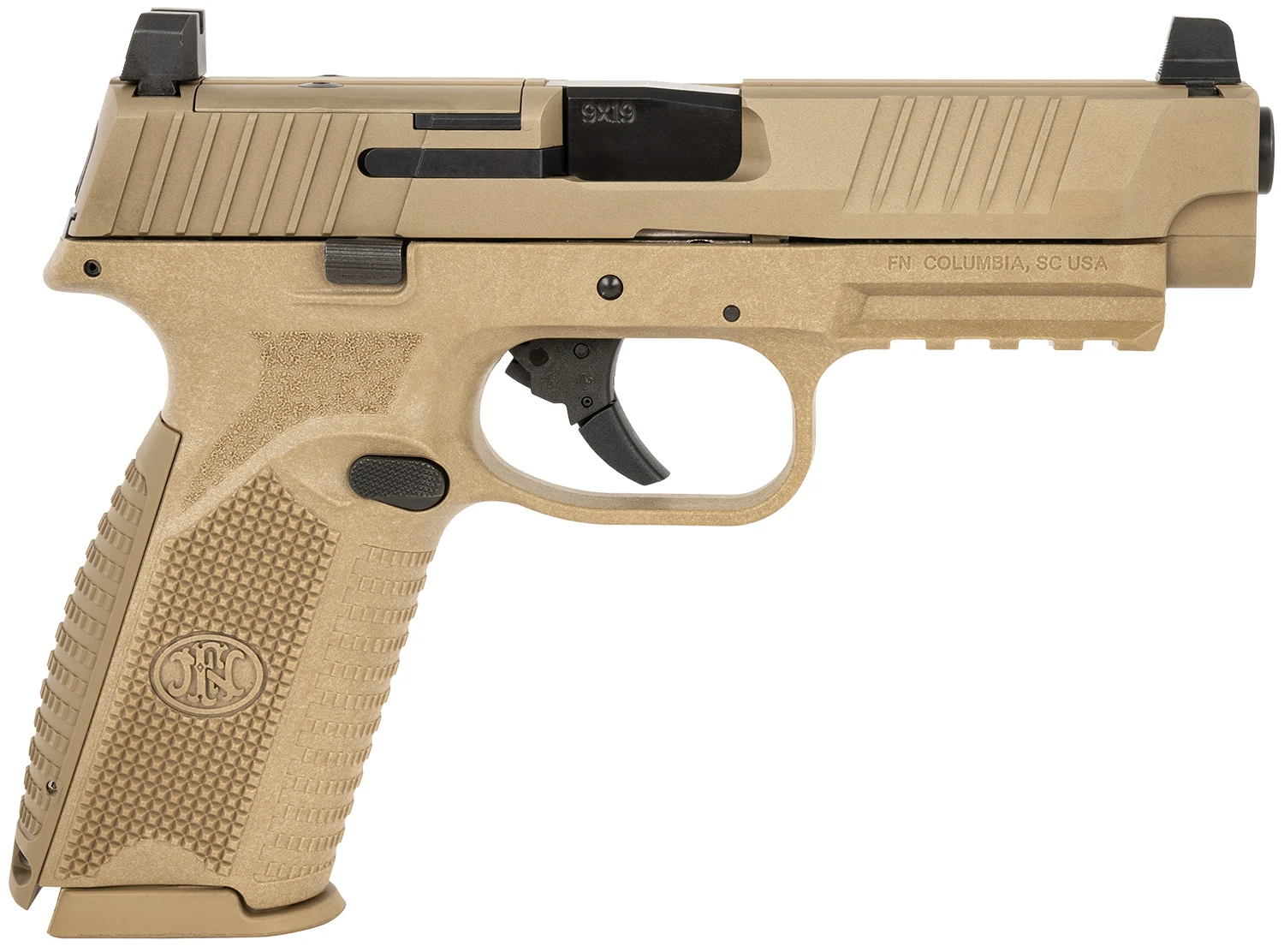 FN 66100722 509 MRD 9mm Luger 17+1 Black Flat Dark Earth PVD Flat Dark Earth