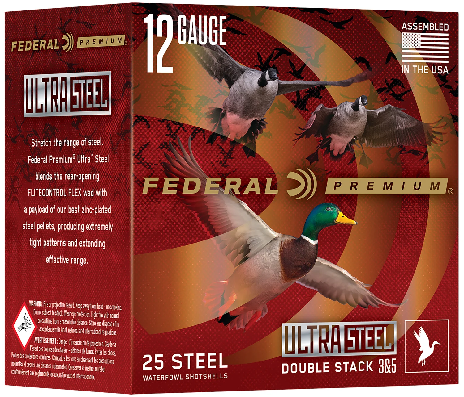 Federal PWUX14224 Premium 12Gauge 3" 1 1/4 oz 2/4 Shot 25 Per Box/10 Cs