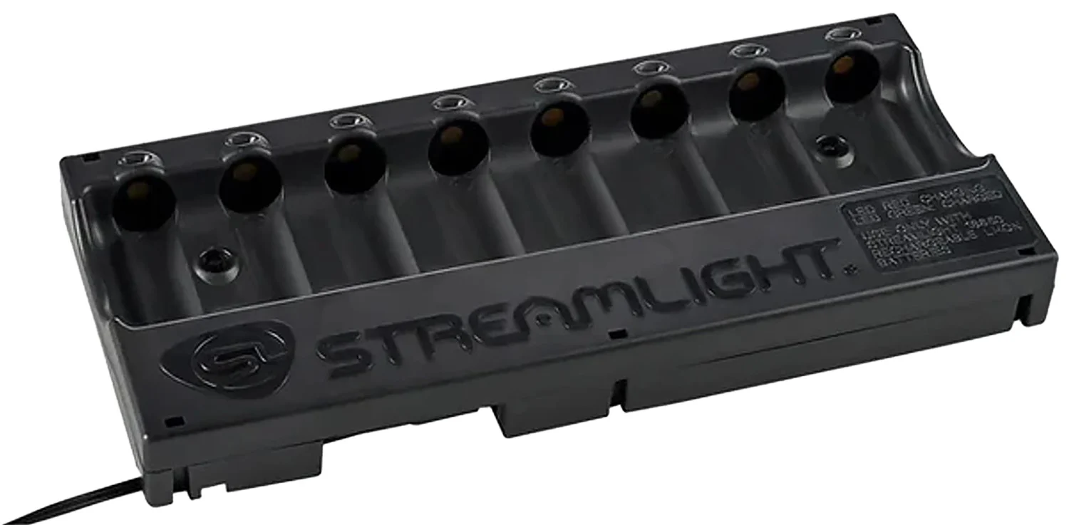 Streamlight 20234 8-Unit Bank Charger Black SL-59/CR123A Battery 100V/120V/AC