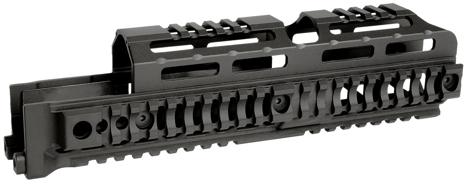 Midwest Industries MIAKALPHAQR10 AK Alpha Black 6061 Aluminum AK-47/AK-74 10.0" Long