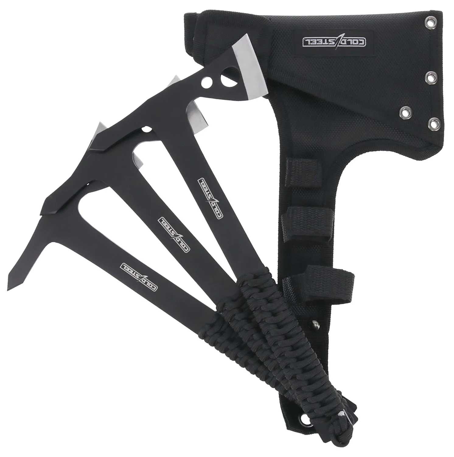 Cold Steel CSTH175AX3PK Throwing Axes 1.75" Black Oxide 420 Stainless Steel Blade Paracord Wrap Handle Set of 3