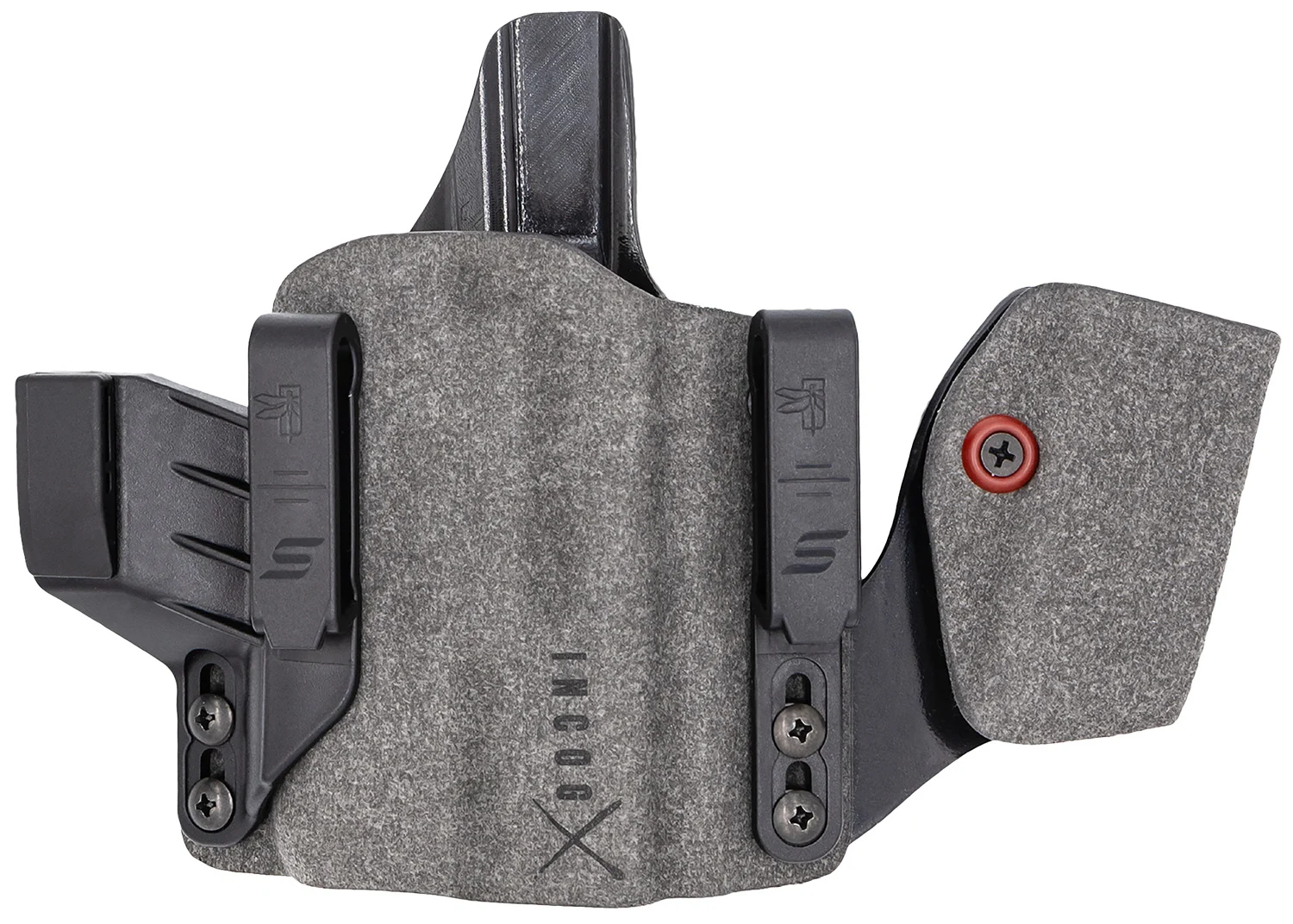 Safariland INCOG0835A0CX261MC Incog IWB Gray Cordura w/Mag Caddy, Fits Glock 17 Fits Glock 19, Belt Clip Mount, Right Hand