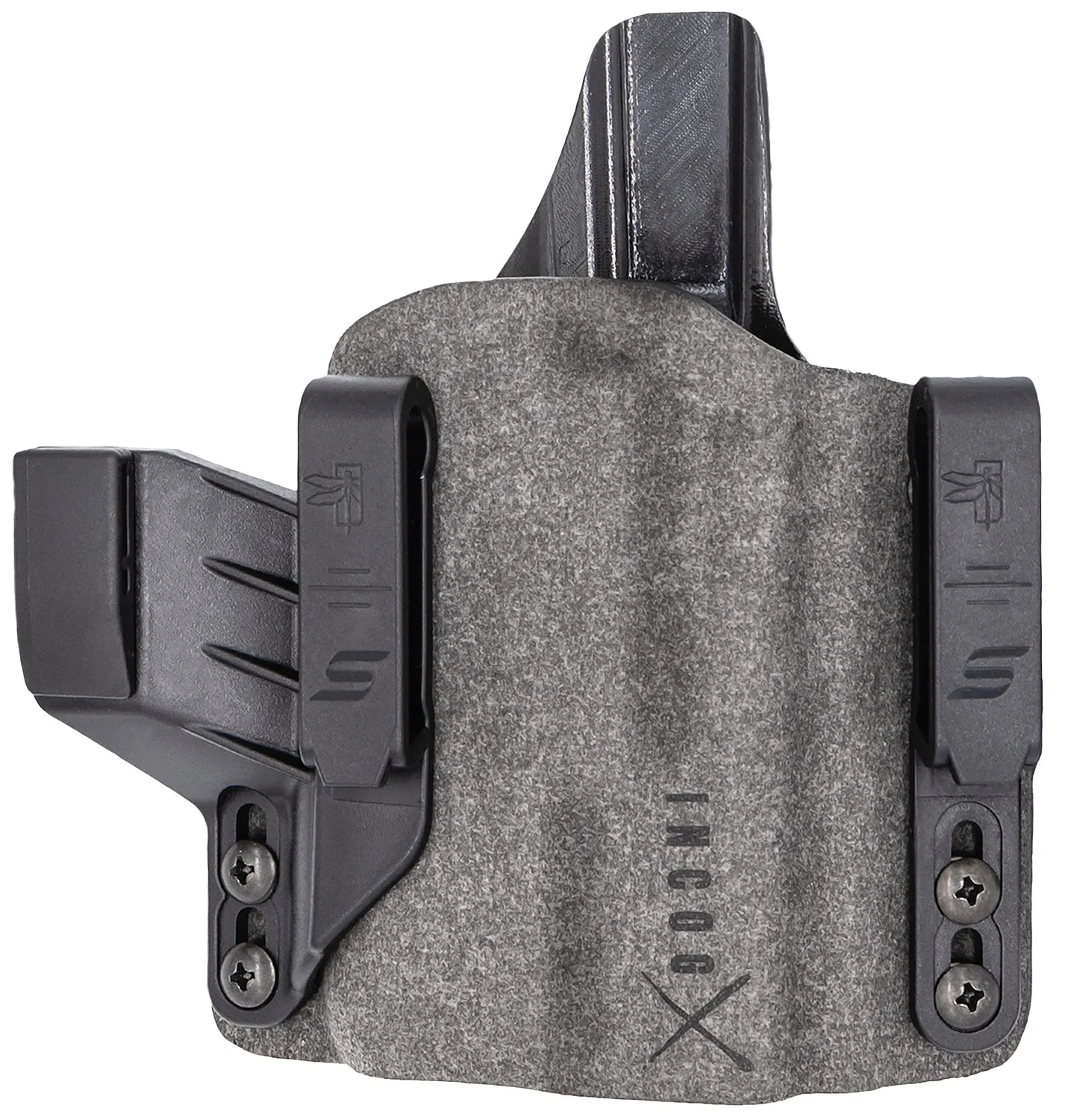 Safariland INCOG0895A0CX261 Incog X IWB Gray Cordura Fits Glock 43X/48 Belt Clip Mount, Right Hand