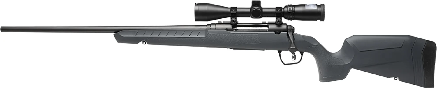 Savage Arms 32205 Axis 2 XP Combo Full Size 22-250 Rem 4+1 22" Black Sporter Barrel, Black Carbon Steel Receiver Drilled & Tapped, Gray Fixed Synthetic Stock, Weaver 3-9x40mm Scope, Left Hand