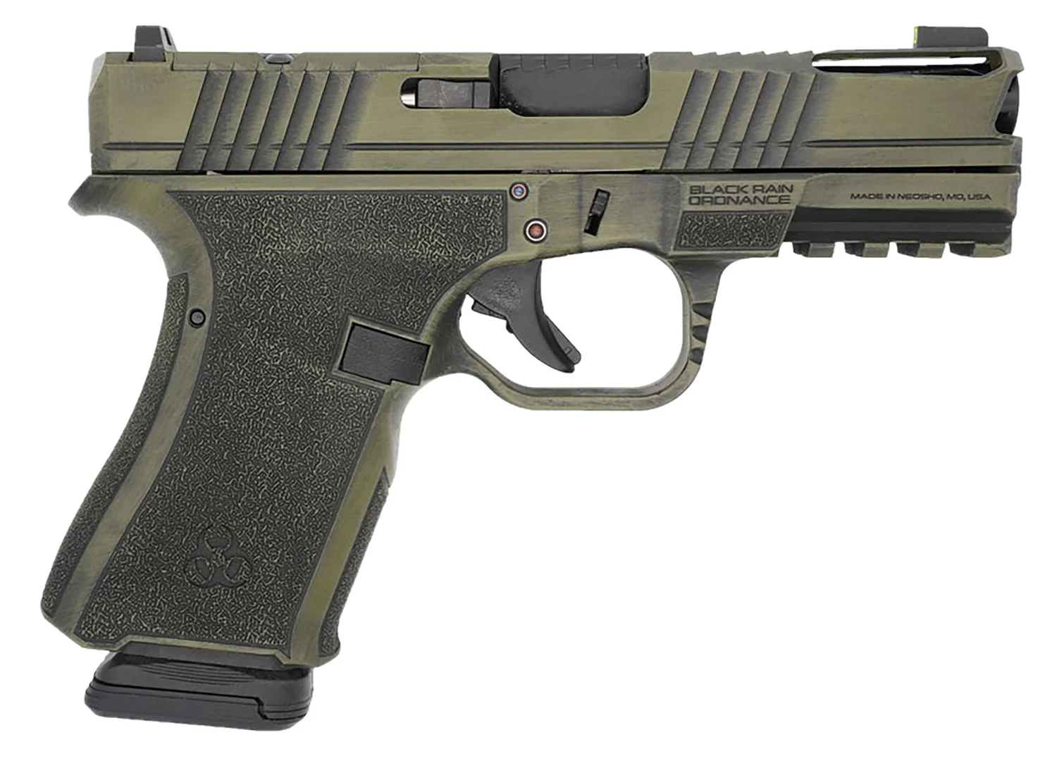 Black Rain Ordnance FLP9MMBGB Compact Frame 9mm 15+1 4" Stainless Steel Slide