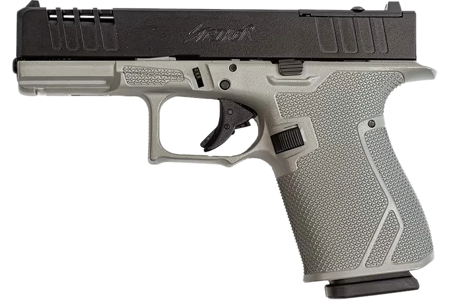 Great Lakes Firearms GL19SRK Striker 9mm 15+1 4" Front/Rear Serrations Cerakote Bull Shark Gray
