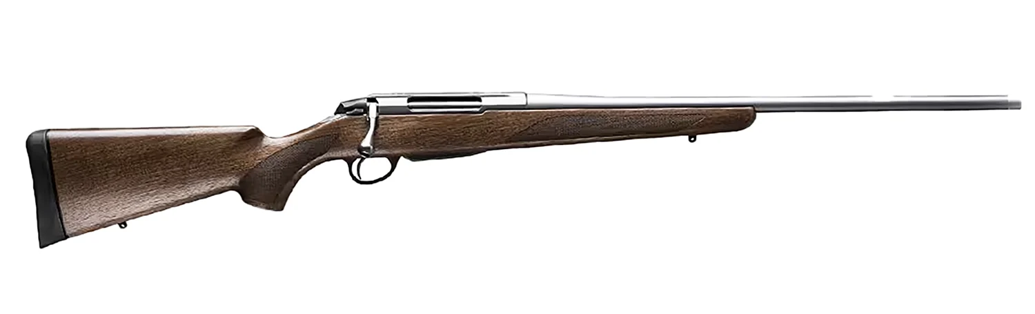 Tikka JRTXA77022MT T3x Hunter Full Size 7mm Rem 3+1 22.40" Matte Stainless Fluted Threaded Barrel, Matte Drilled & Tapped Stainless Steel Receiver, Fixed Oiled Walnut Wood Stock, Right Hand