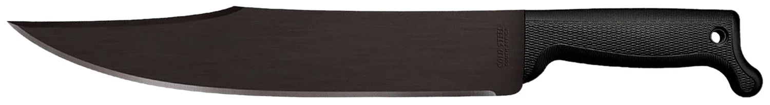 Cold Steel CS97BWM12S Bowie 12" Black Matte Baked-On Anti Rust 65Mn Carbon Steel Blade, Black Polypropylene Handle, 17.63" Long, Includes Sheath