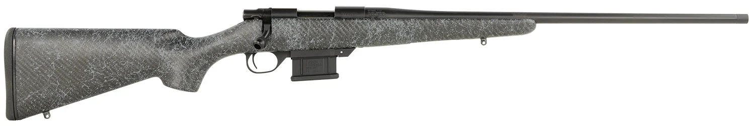 Howa HCE65PRCGW 1500 Carbon Elevate 6.5 PRC 4+1 24" Wrapped Carbon Fiber Threaded Barrel, Blued Drilled & Tapped Steel Receiver, Fixed Stocky's Black w/Gray Webbing Carbon Fiber Stock, Right Hand