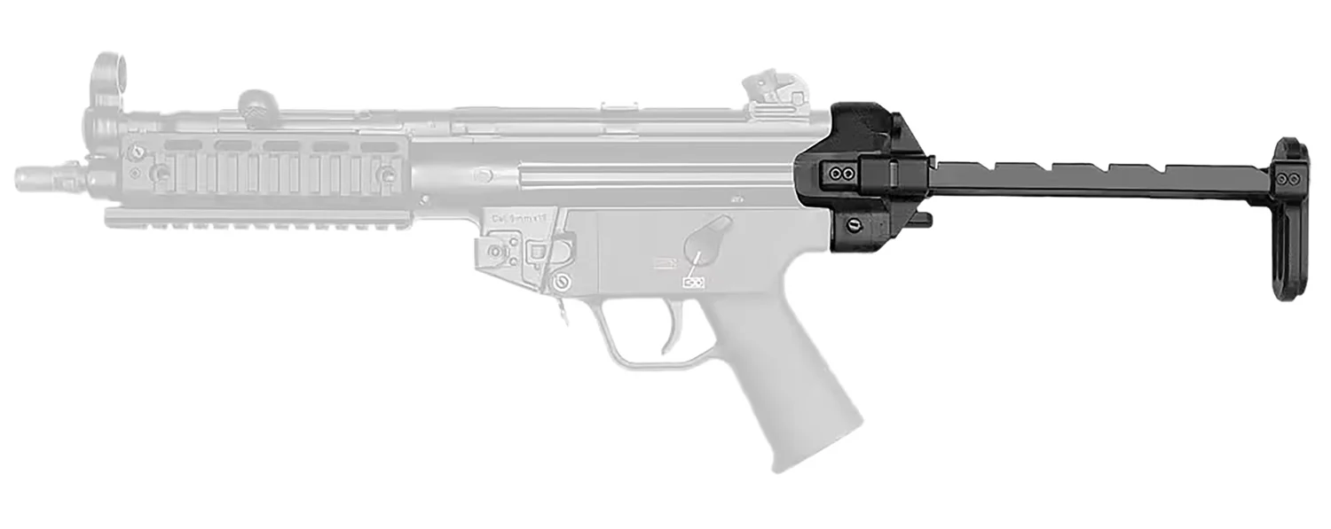 B&T Firearms BT200590 HK MP5 Black Steel/Aluminum Telescoping Collapsible, Fits H&K MP5 Retractable