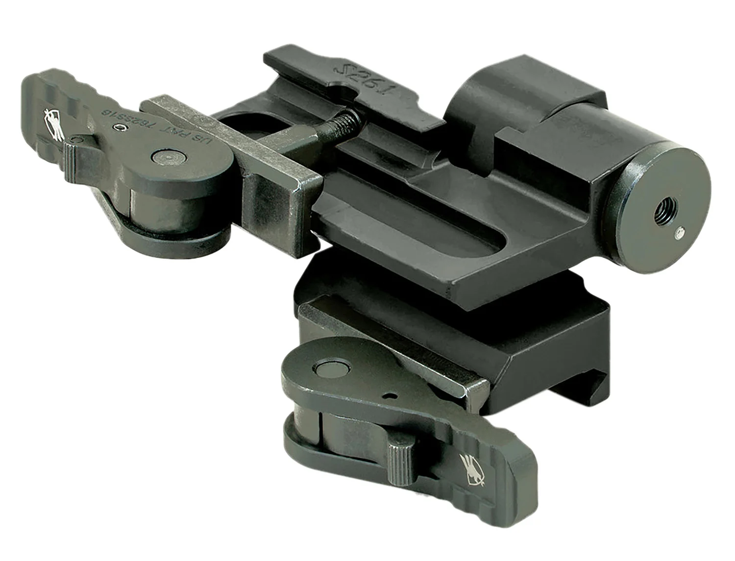Nocpix AC55 ADM QR Flip To Side Picatinny Rail Black Anodized Aluminum, Fits Rico Micro/RL252V2/RH252V2